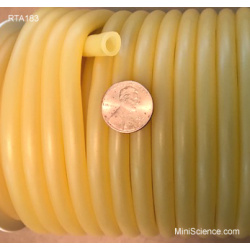 Rubber Tubing, Natural, Amber, 3/16